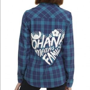 Disney Lilo & Stitch Ohana Plaid Shirt